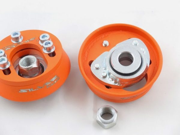 lmr Front Camber Plates VW Golf Mk4 / Audi A3 / Seat Leon - Orange color (Silver Project)