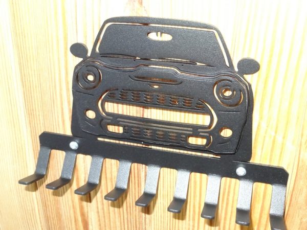 lmr Mini F56 3D Nyckelhållare / Nyckelkrokar för Väggmontering (Silver Project)