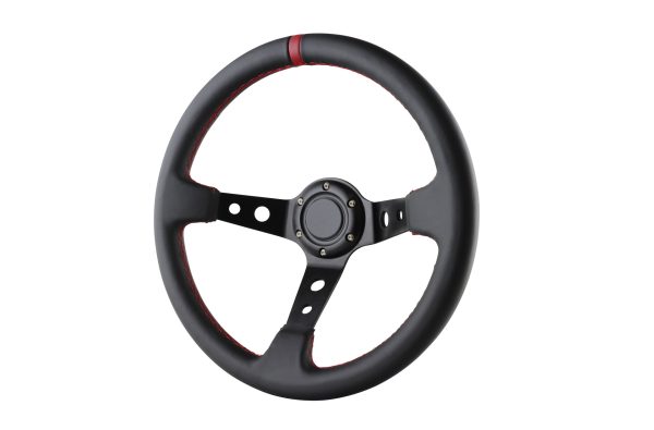 lmr Sport Steering Wheel ProTrack Black Leather with Red Center Line