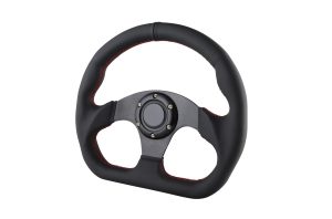 Sport Steering Wheel StreetTune Black Leather (Flat Bottom)