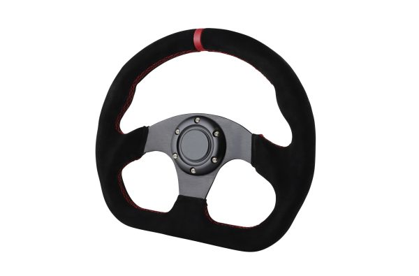 lmr Sport Steering Wheel StreetTune Black Mocca with Red Center Line (Flat Bottom)