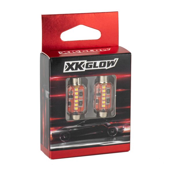 lmr XKGlow 39mm LED SV8.5 Spollampor Vit färg 2-pack (Canbus)