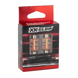 XKGlow 42mm LED SV8.5 Spollampor Vit färg 2-pack (Canbus)