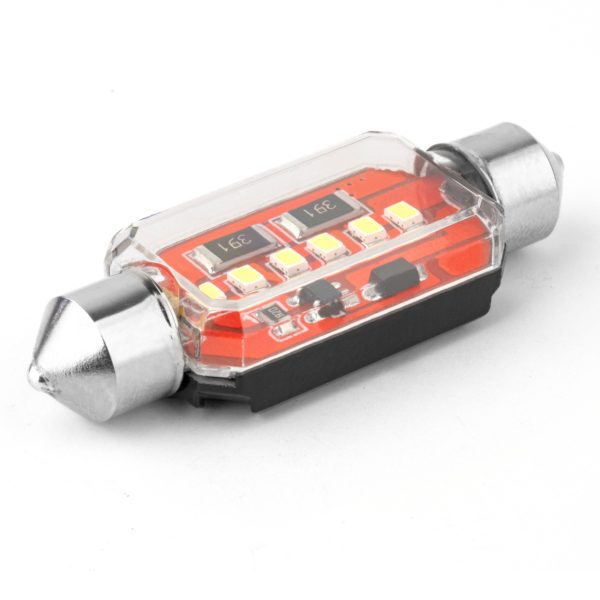 lmr XKGlow 2pc White LED Festoon Bulbs 39mm (Canbus)