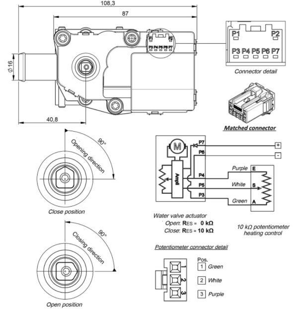 lmr Elektrisk Vattenventil (Värme) med Vred 12V - 16mm (5/8")