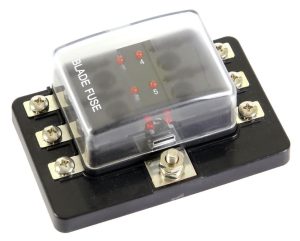 Standard Blade Fuse Box with LEDs – 6 Way