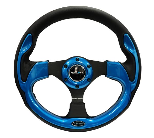 lmr NRG 320mm Sport Steering Wheel w/ Blue Trim