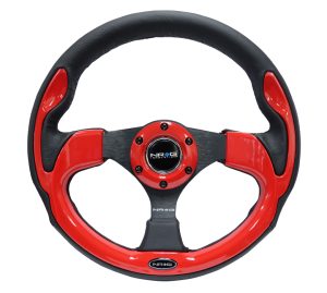 NRG 320mm Sport Steering Wheel w/ Red Trim