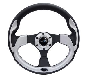 NRG 320mm Sport Steering Wheel w/ Silver Trim