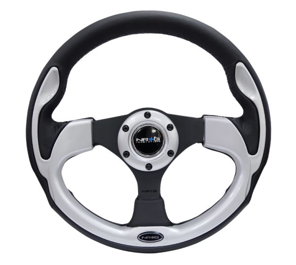 lmr NRG 320mm Sport Steering Wheel w/ Silver Trim