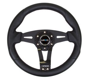 NRG Reinforced Steering Wheel- 320mm Sport Steering Wheel w/ Carbon center spoke
