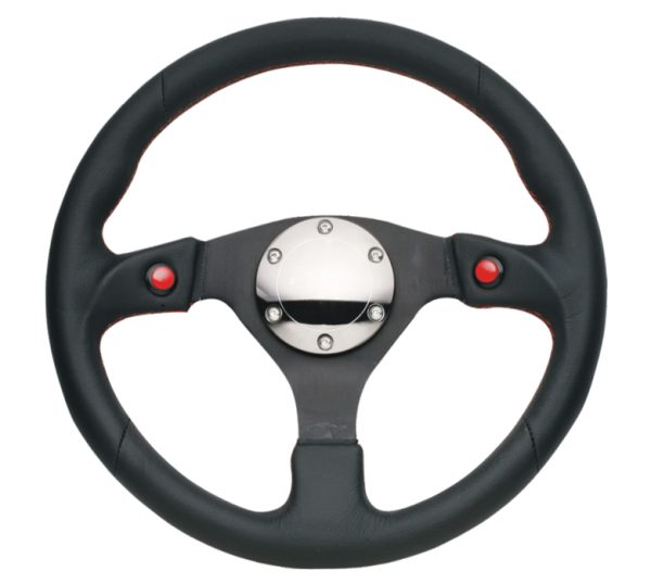 lmr NRG 320mm Sport Steering Wheel Leather w/ Dual T