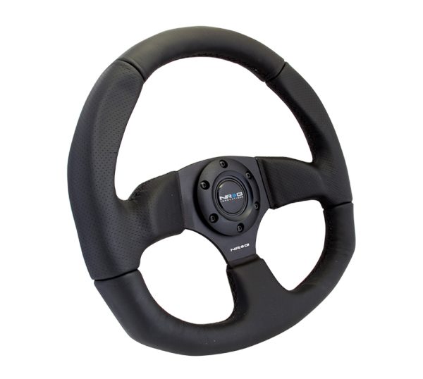 lmr NRG Leather Steering Wheel w/ BLACK stitch