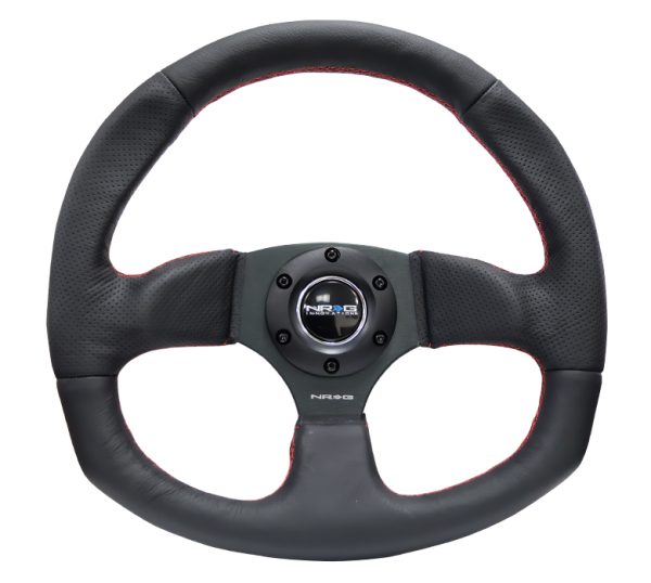 lmr NRG Leather Steering Wheel w/ RED stitch