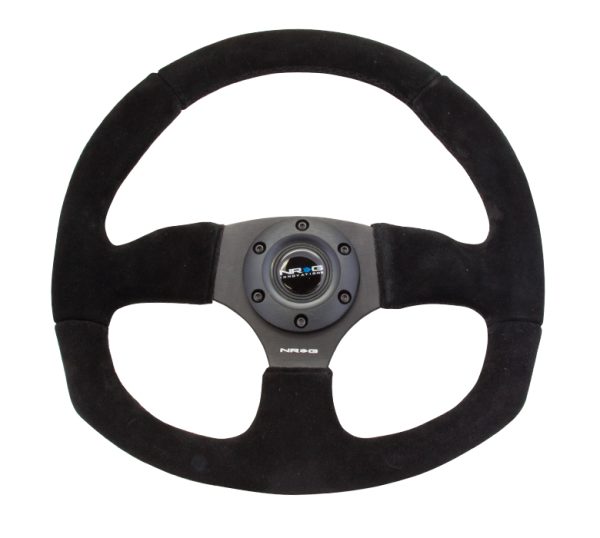 lmr NRG Suede Leather Steering Wheel w/ BLACK stitch