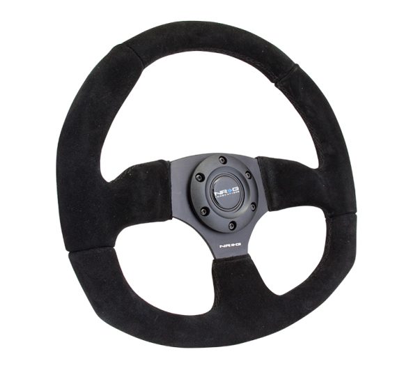 lmr NRG Suede Leather Steering Wheel w/ BLACK stitch
