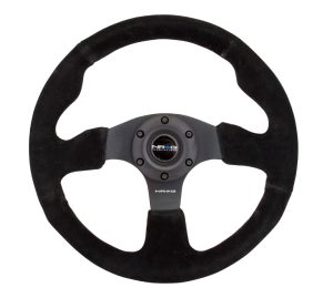 NRG Suede  Steering Wheel  320mm w/ BLACK stitch