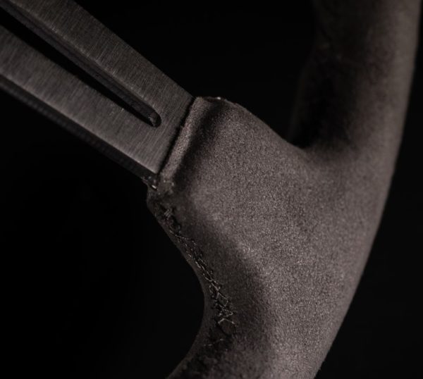 lmr NRG 350mm Sport Steering Wheel (3" Deep) Black Leather with Alcantara Stitching
