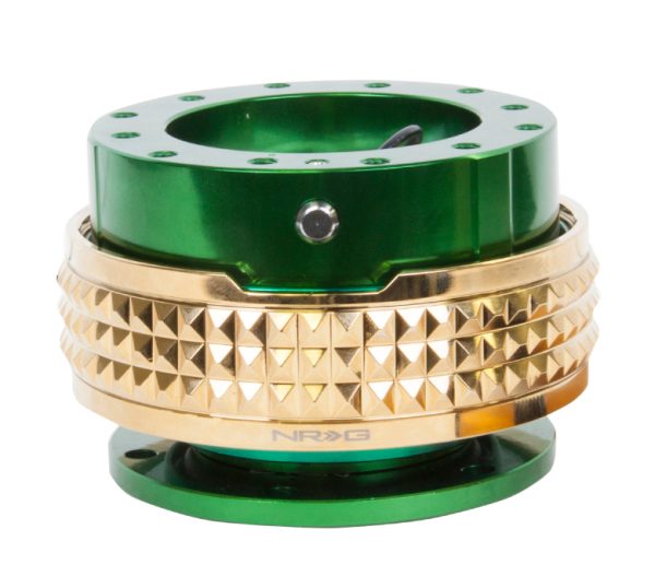 lmr NRG Quick Release Kit Gen 2.1 - Green Body / Chrome Gold Pyramid Ring