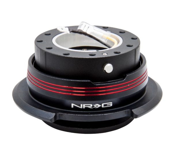 lmr NRG Quick Release Kit Gen 2.9 Dual Stripe Edition - Black Body / Black Ring w/ Red Horizontal Stripes