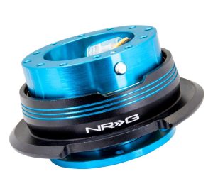 NRG Quick Release Kit Gen 2.9 Dual Stripe Edition – New Blue Bas / Svart Ring med Blå Horisontella Stripes