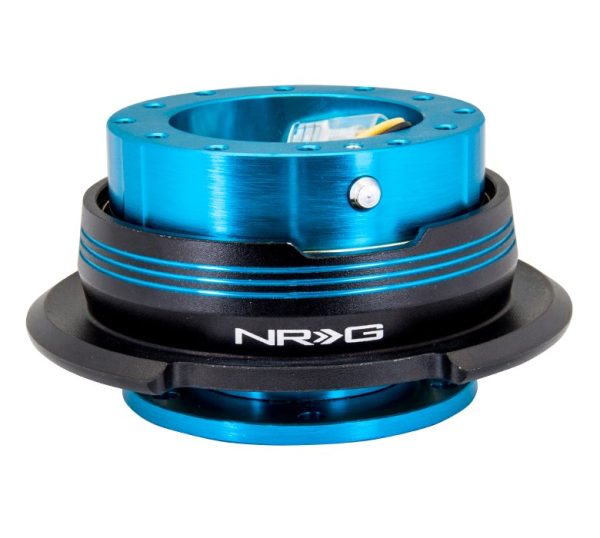 lmr NRG Quick Release Kit Gen 2.9 Dual Stripe Edition - New Blue Bas / Svart Ring med Blå Horisontella Stripes