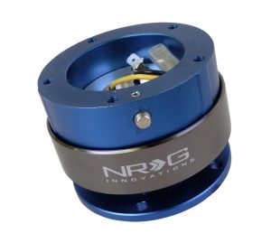 NRG Quick Release Gen 2.0 – Blå Bas/Titanium Kromad Ring (5 hål bas, 5 hål topp)