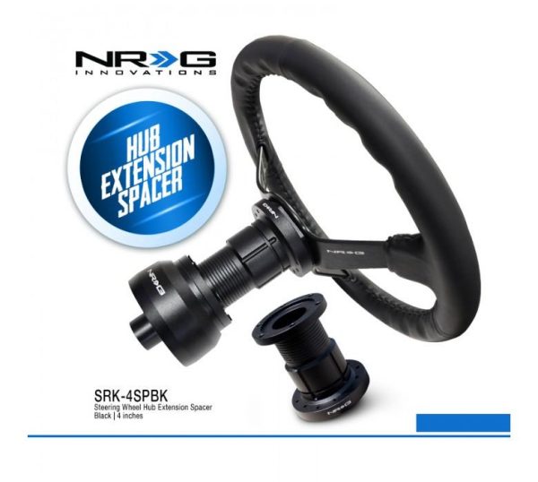 lmr NRG 4 inches steering wheel hub extension spacer Black