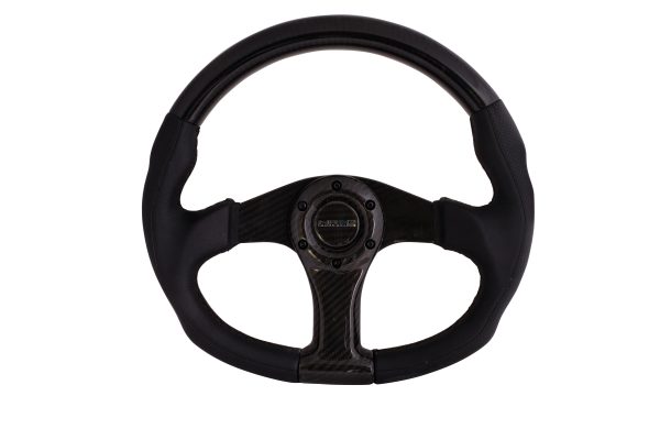 lmr NRG CARBON FIBER STEERING WHEEL 350MM BLACK CARBON OVAL SHAPE