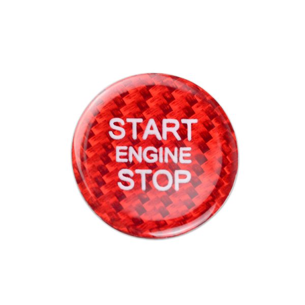 lmr Start Button Emblem Red Carbon Fiber - Audi A4 B8, A5 B8, A6 C7, A7 C7, Q3, Q5, Q7