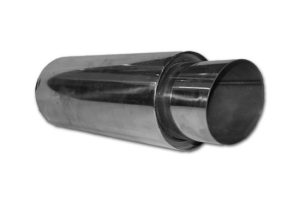 End Muffler 2.5″ with 4.0″ Slanted Tip (Stainless Material)