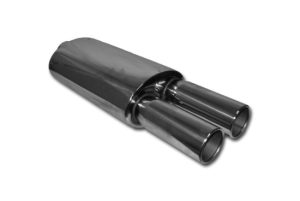 End Muffler 3.0″ with 2×3.0″ Straight Exhaust Tips (Stainless Material)