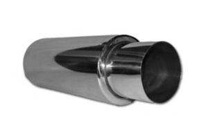 End Muffler 3.0″ with 3.5″ Straight Exhaust Tip (Stainless Material)