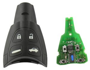 Remote Control with Circuit Board for Saab 9-3, 9-3x (315 MHz, USA, Asia)
