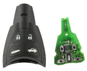 Remote Control with Circuit Board for Saab 9-3, 9-3x (433,92 MHz, EU)