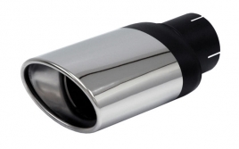 Simons Muffler Tip 3″ Inlet / 90/120mm Ellipse Outlet (Stainless Steel)