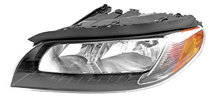 Headlamp black electric Volvo V70III 08-10