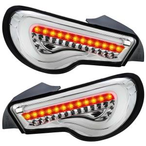 Subaru BRZ / Toyota GT86 (12-) Clear LED Tail Lights with Sequential Indicators (pair)