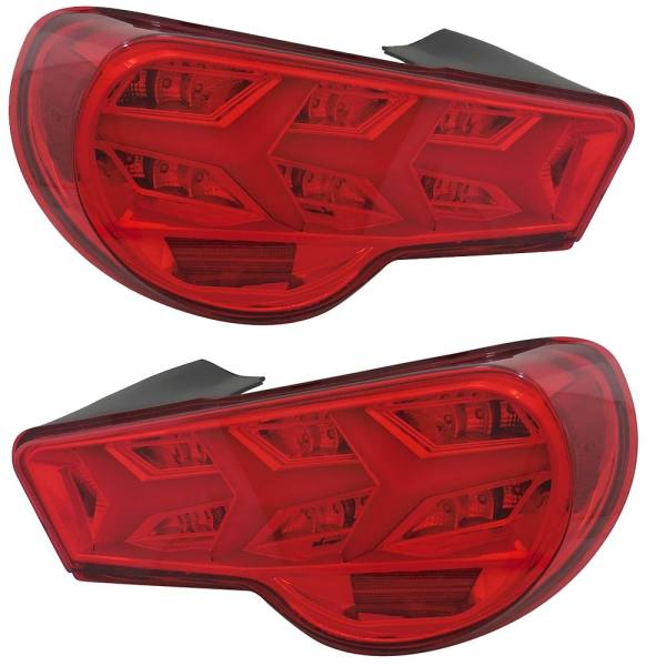 lmr Subaru BRZ / Toyota GT86 (12-) Röda LED Baklampor V2 med Sekventiell Blinkers (par)