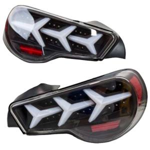 Subaru BRZ / Toyota GT86 (12-) Black/White LED Tail Lights with Sequential Indicators (pair)