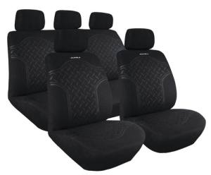 Kupra Universal Car Seat Cover Complete Set Front/Rear (Black)