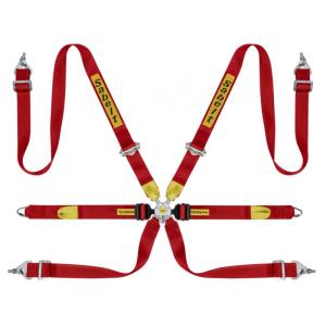 Sabelt 6-Point Racing Belt Red/Yellow (FIA 8853-2016)