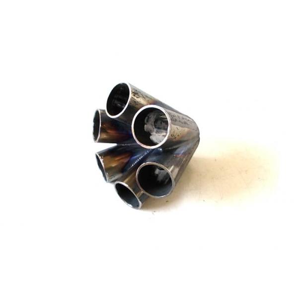 lmr Collector Manifold 6-Cyl 48.3mm Round Black Steel