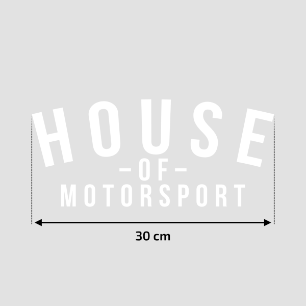lmr Decal House of Motorsport 15cm (White)