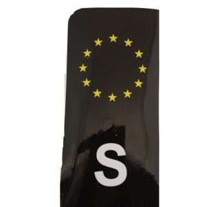 lmr Svart Dekal för nummerplåt