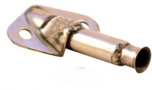 Hållare handbromsvajer mot sköld. Duett