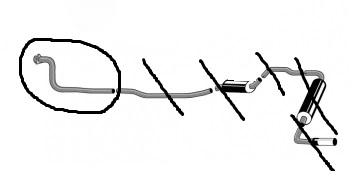 2,5'' Downpipe 240, 740, 940 lmr 2,5'' Downpipe 240, 740, 940