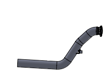 lmr 3'' Downpipe 740, 940 Vinklat avgashus RF