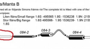 lmr Främre rör Ascona/ Manta B