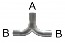 lmr T-Rör A=76mm B=76mm
